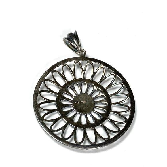 925 Milor Italy Pendant Darkened Multicolored Silver Circle 11.83g - Picture 8 of 10
